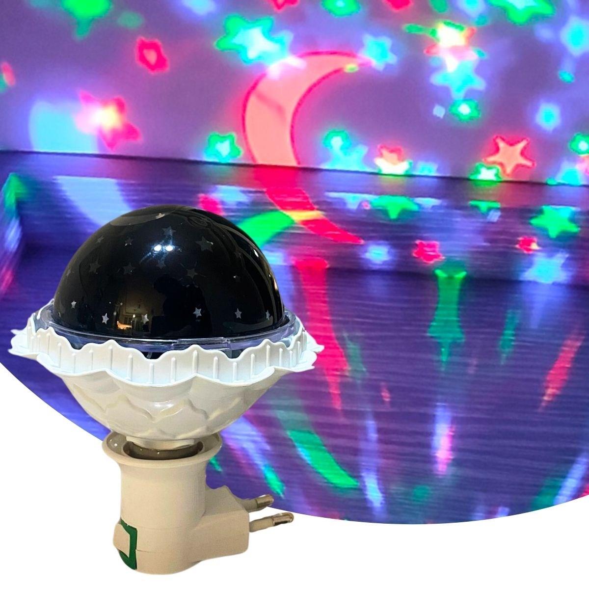 Kristal Gökyüzü Modlu Yıldızlı Hareketli 360 Derece Dönen Kristal Led Ampül (5286)