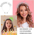 Kristal Taşlı Gümüş Birthday Girl Yazılı Doğum Günü Parti Tacı 19x11 cm (5286)