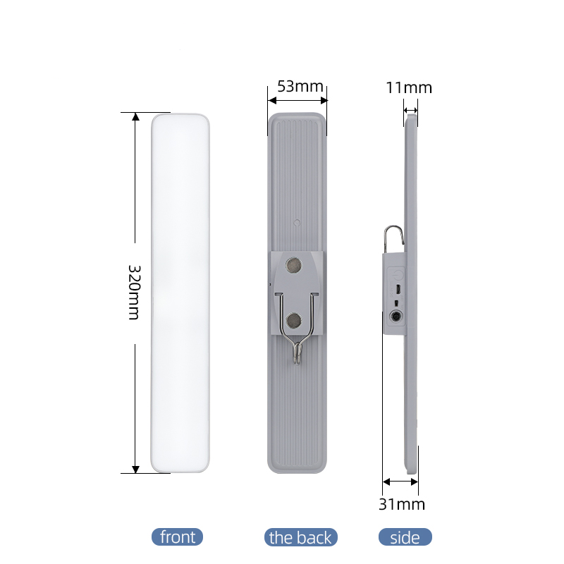 KUMANDALI - ZAMAN - IŞIK GÜCÜ AYARLI METAL ASKILI - USB ŞARJLI LAMBA FENER 20SMD LED (5286)
