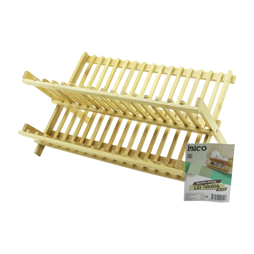 LÜX AHŞAP BAMBU BULAŞIK - TABAKLIK TEZGAH ÜSTÜ 46X33CM (5286)