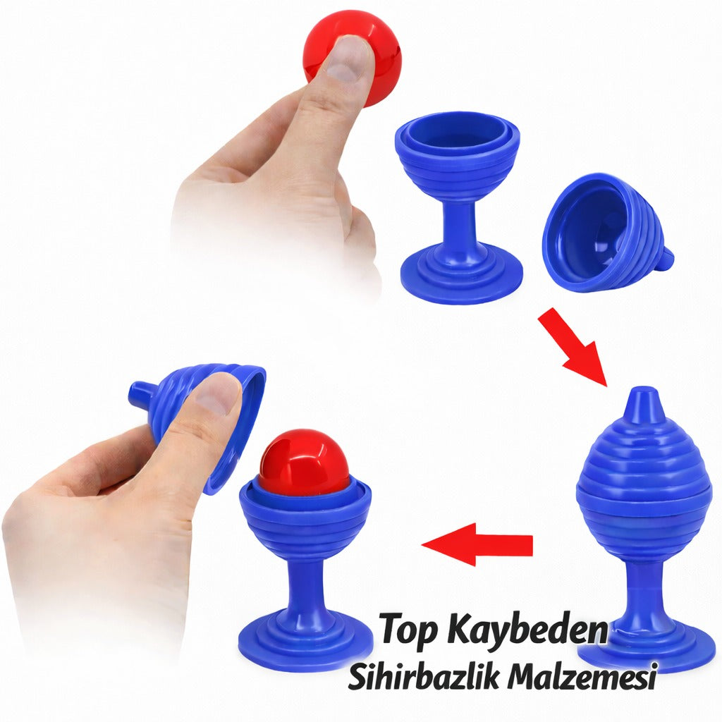 Mavi Renk Sihirli Kupa Top Kaybetme Oyunu 7 cm (5286)