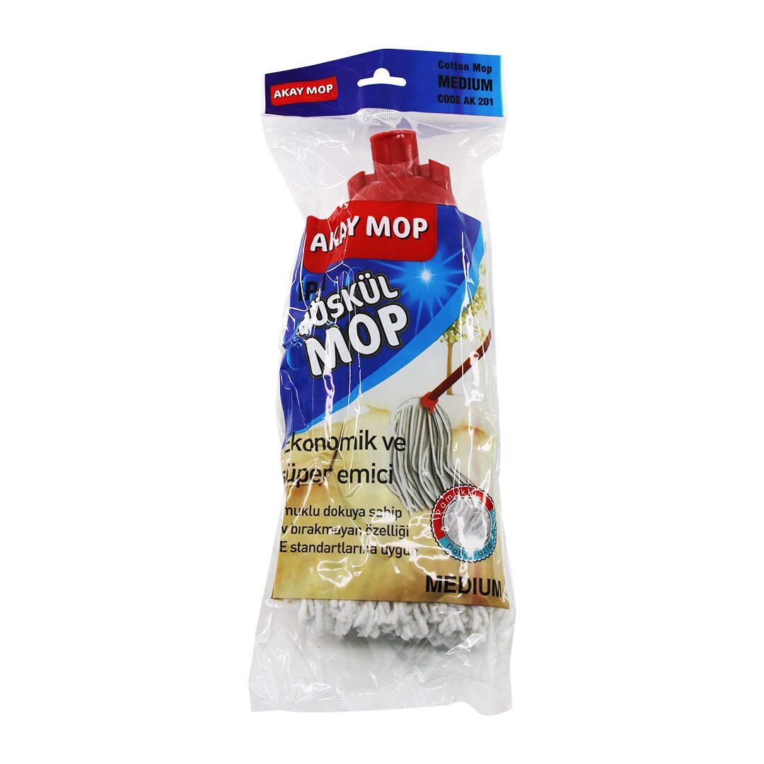 MEDIUM ÖRGÜLÜ İPLİ  PÜSKÜL PAMUK MOP (5286)