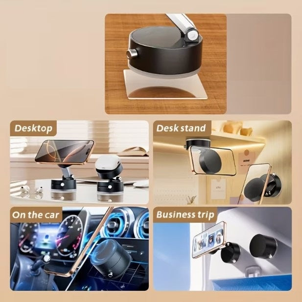 Mıknatıslı Katlanabilir Telefon Tutucu - Torpido ve Cam Uyumlu (5286)