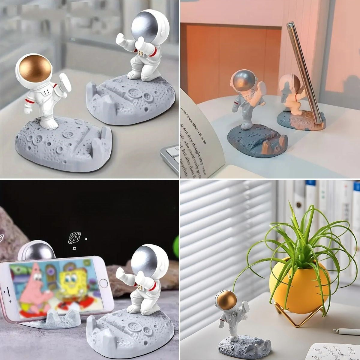 Mini Astronot Model Telefon ve Tablet Tutucu Standı (5286)