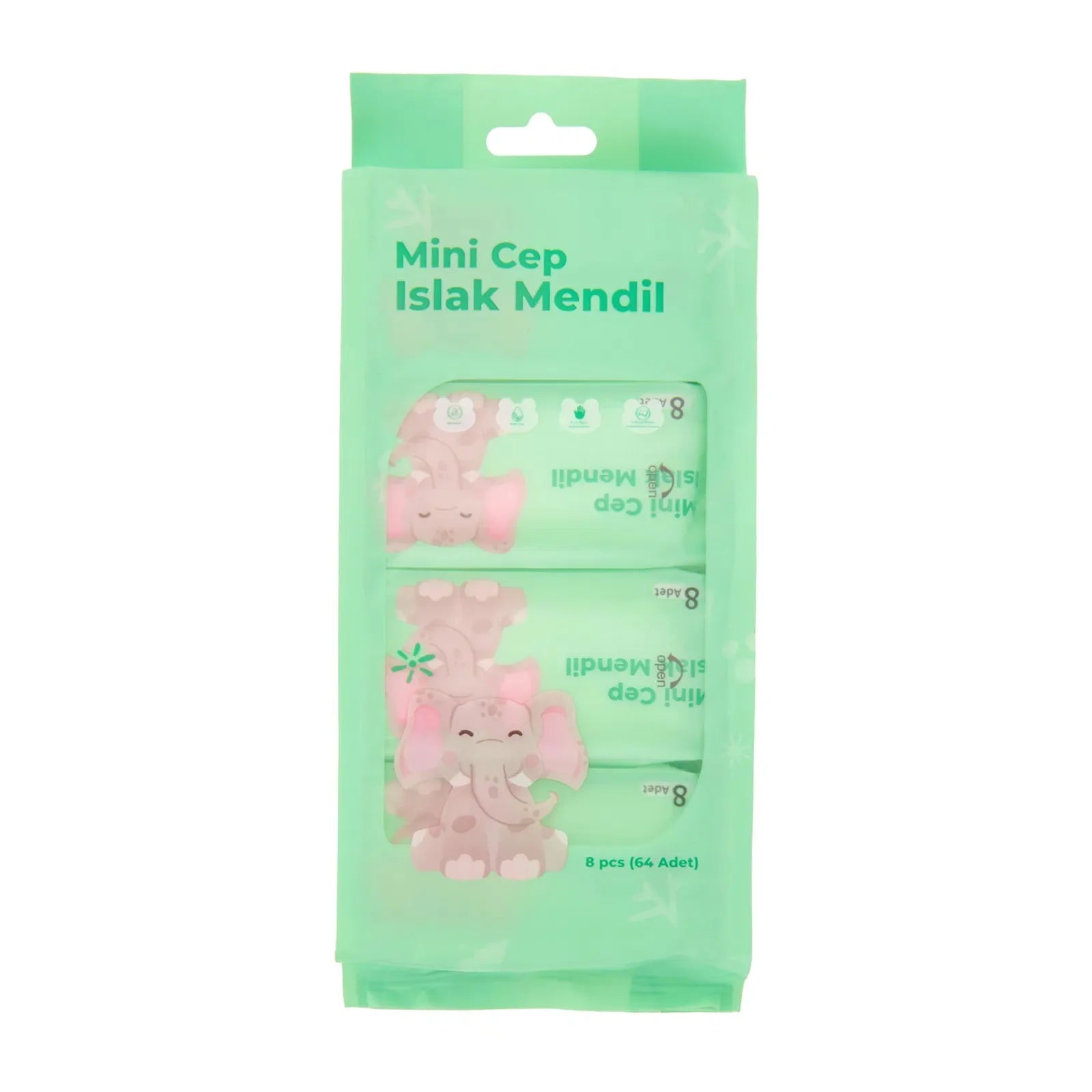 Mini Cep Islak Mendil Günlük Pratik 8'li Paket (5286)