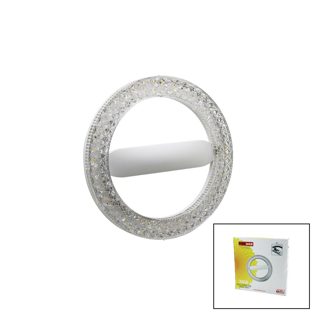 NİSALUCE EAMP-059/1 MİKA KRİSTAL SİMİT MODEL LED AMPUL 36W E27 3 RENK=6500K 2700 LUMEN (5286)
