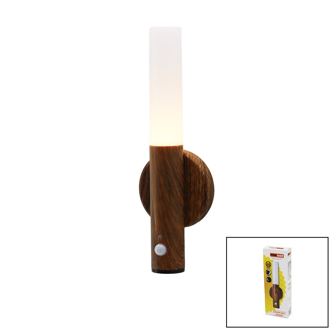 NİSALUCE EAMP-098/1 SENSÖRLÜ=1--3MT TYPE-C ŞARJLI GÜNIŞIĞI LED DOLUNAY LED APLİK LAMBA 1W (5286)