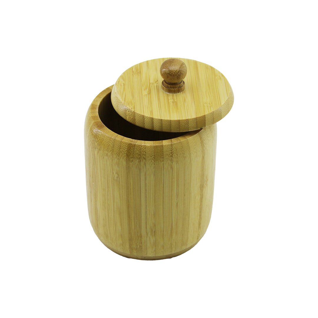 NO-10 AHŞAP - BAMBU ŞEKERLİK KAPAKLI ÇAP: 9CM DERİNLİK: 10.5CM (5286)