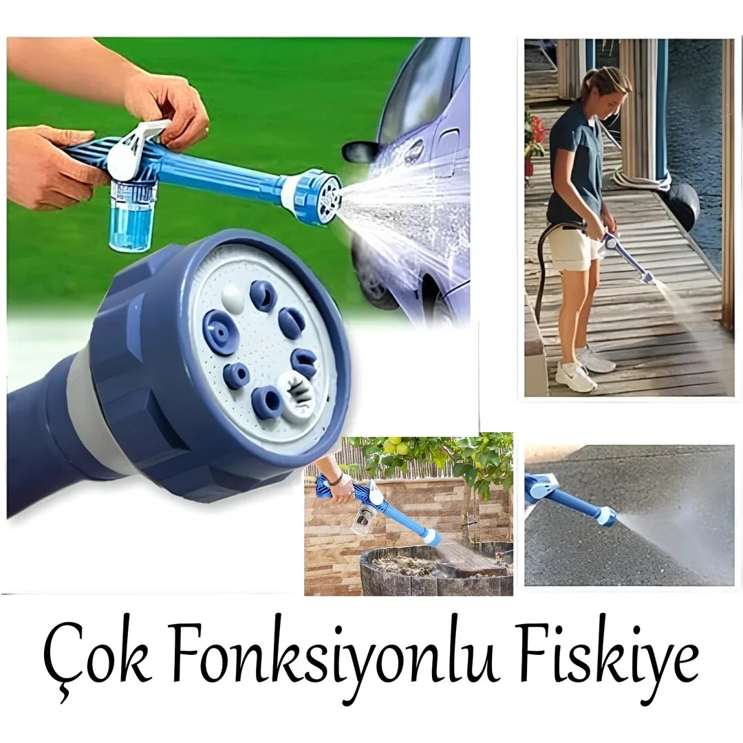 Otomobil Yıkama Sulama Fonksiyonlu Su Püskürtme Tabancası Deterjanlı Akıllı Tayzikli Basınçlı Bahçe (5286)