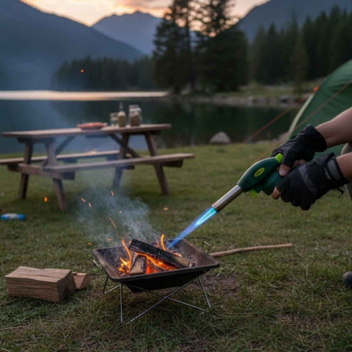 Outdoor Kamp, Piknik ve Tamir İşleri İçin Kamp Gazı Seti – Taşınabilir Pürmüz Alev Tabancası ve Yüksek Performanslı Gaz Kartuşu (5286)