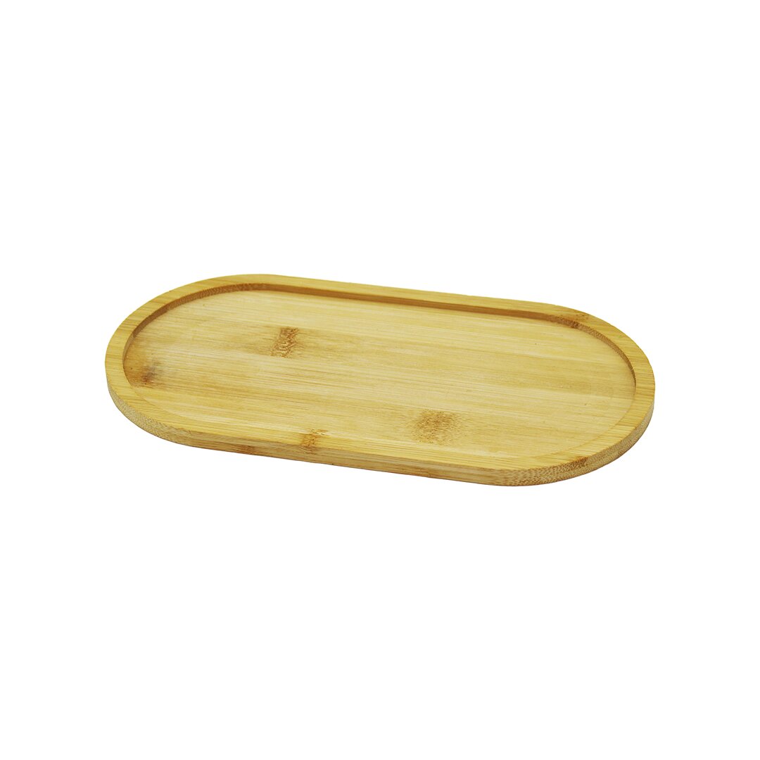 OVAL AHŞAP BAMBU YAĞDANLIK ALTLIK 12X23CM (5286)