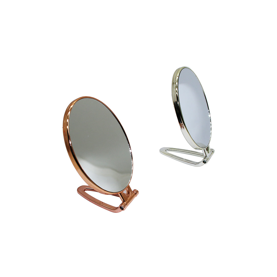 OVAL GOLD - GÜMÜŞ PLS.ÇERÇEVE MAKYAJ AYNASI ÇİFT YÖNLÜ (5286)