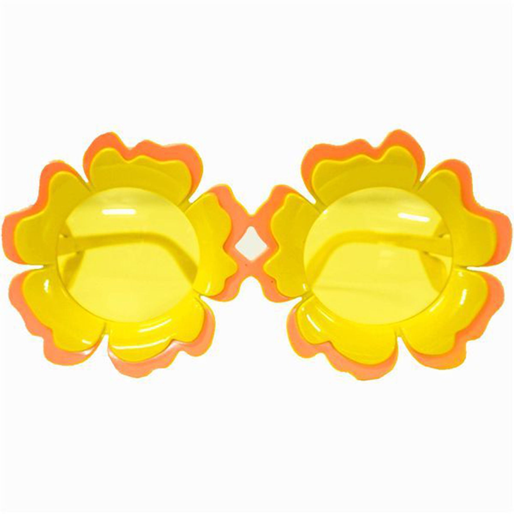 Papatya Şekilli Turuncu Sarı Renkli Hawaii Konsept Parti Gözlüğü 15x7 cm (5286)