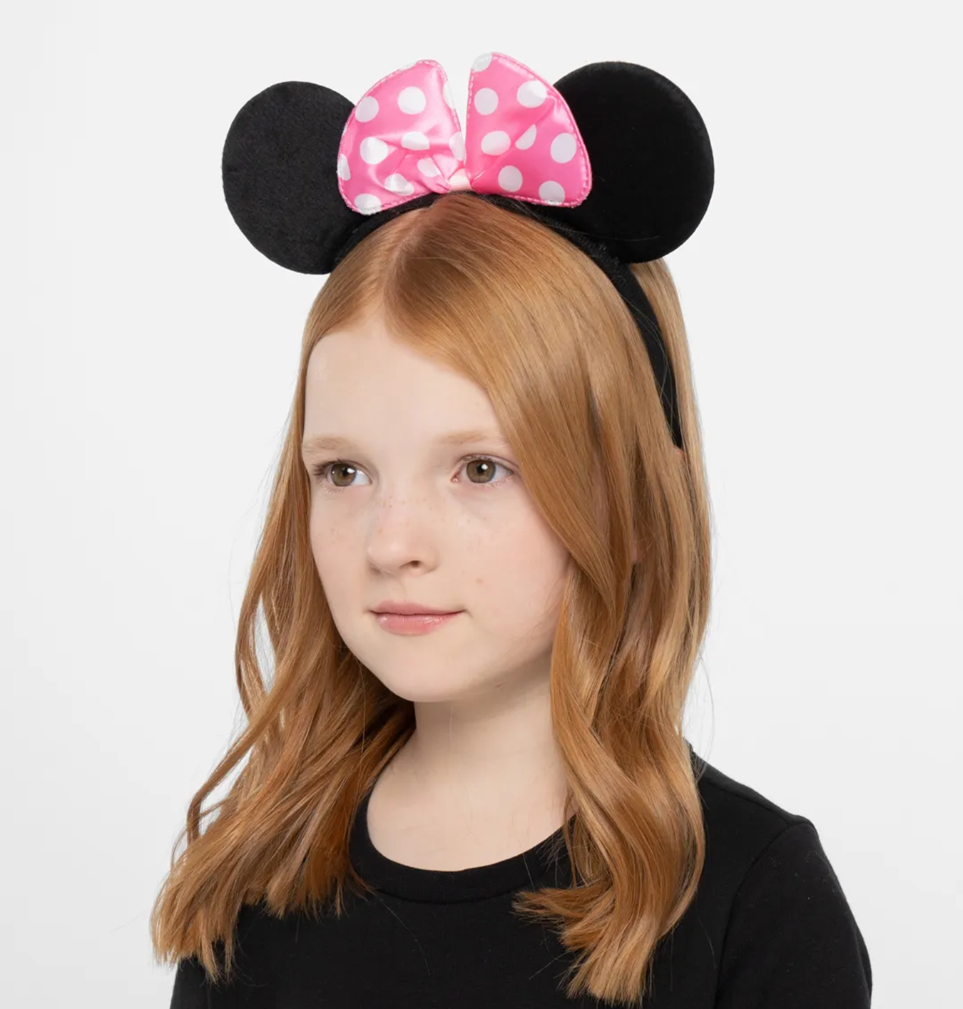 Pembe Fiyonklu Minnie Mouse Tacı Mini Kulak (5286)