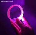 Pembe Led Işıklı Baskı Yapılabilen Pilli Bileklik Bilezik 1,5 cm Genişlik (5286)