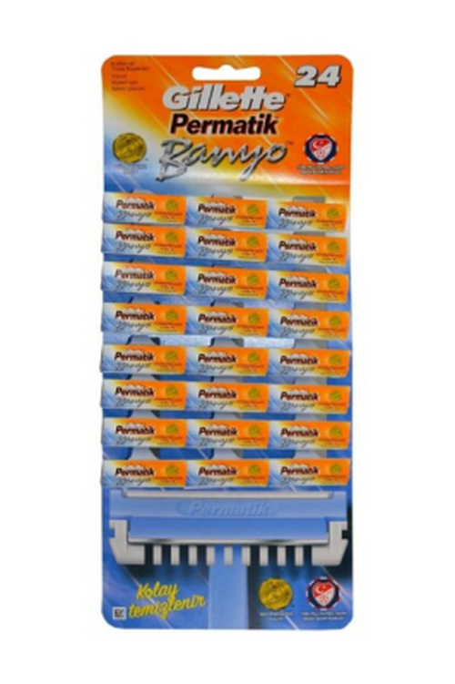 PERMATİK BANYO SAPLI JİLET KARTELA 48 PARÇA (5286)