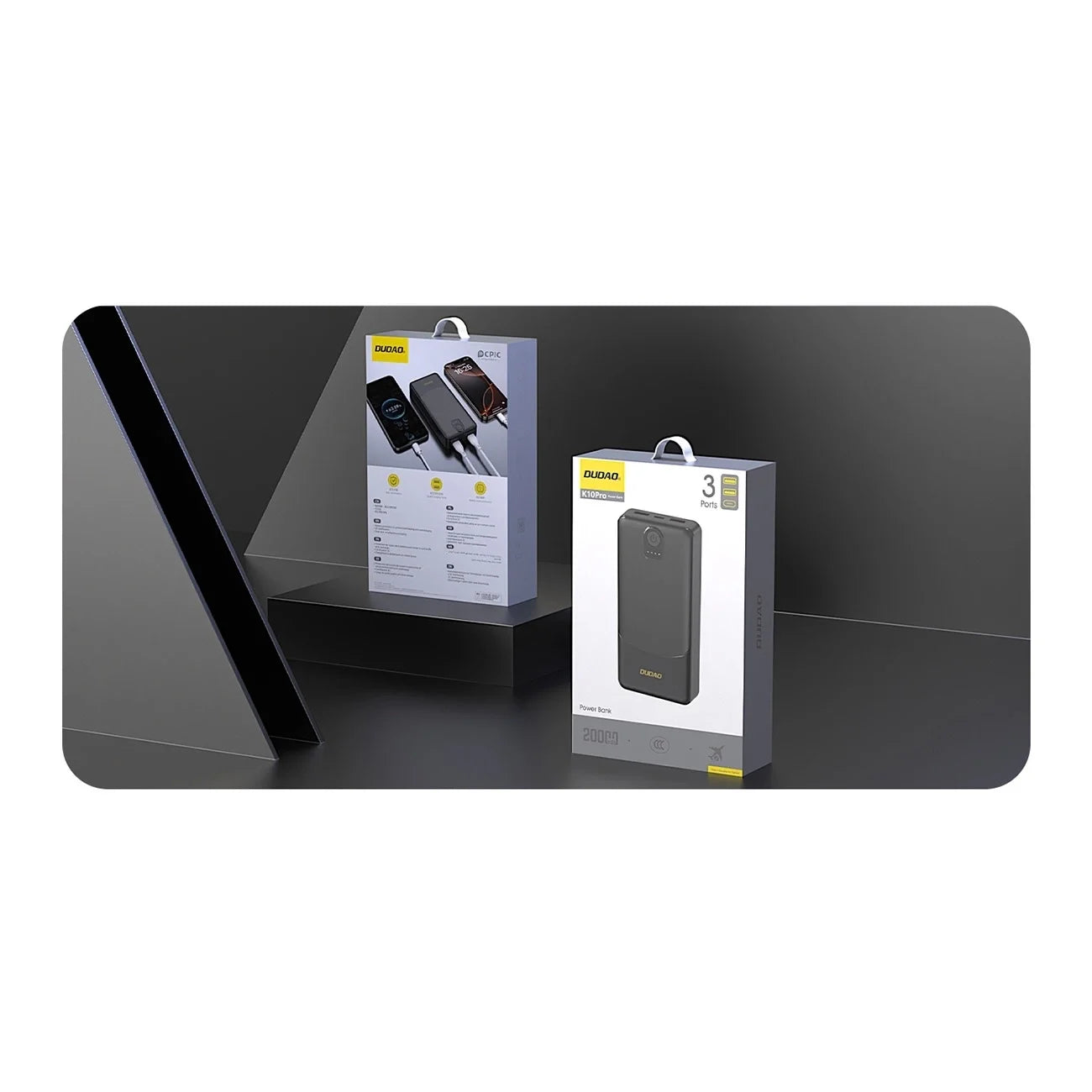 Powerbank Dudao K10Pro 2.4A 20000mAh 2 x USB-A - Siyah (5286)