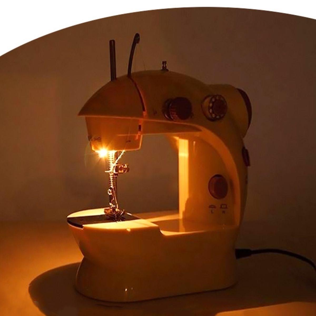Pratik Taşınabilir Elektrikli veya Pilli Seyahat Tipi Hız Ayarlı Kademeli Dikiş Makinesi (5286)