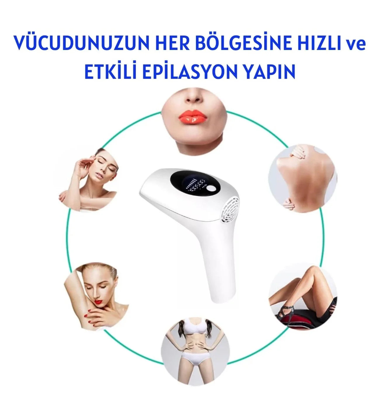 Profesyonel Lazer Epilasyon Aleti 999.999 Atım Tüy Alma Cihazı Kadın Erkek lazer IPL Tüm Bölge (5286)