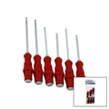 PVC AMBALAJ   KIRMIZI - PLASTİK SAPLI   DARBELİ   6LI SET   ÇİFT TARAFLI  TORNAVİDA TAKIMI (5286)
