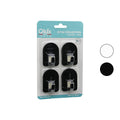 QLUX L-00950 4PCS DOME ASKI NO-2 KUBBELİ - SİYAH - BEYAZ - PLASTİK ASKI YAPIŞKANLI MONTAJ (5286)
