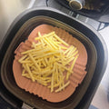 Renkli Isıya Dayanıklı Yıkanılabilir Silikon Fırın Ve Airfryer Kare Model Pişirme Matı 20 Cm (5286)