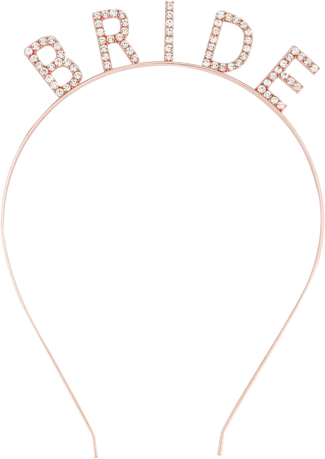 Rose Gold Renk Bekarlığa Veda Kristal Taş Bride Tacı İthal 16x10 cm (5286)