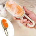 Saplı Su Püskürtmeli Kedi Köpek Fırçası Masaj Etkili Tüy Toplama Tarağı (5286)