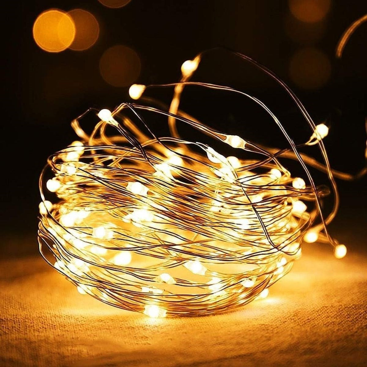 Sarı Peri LED Flaşlı Işık - 3 Metre Dekoratif Oda ve Organizasyon Aydınlatması (5286)