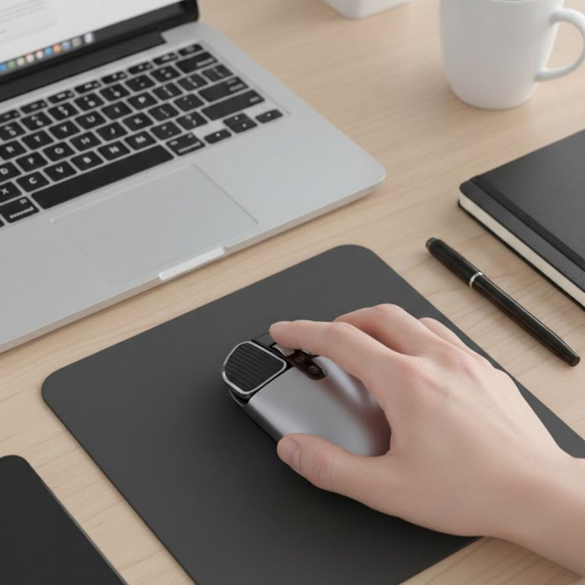Sessiz Kablosuz Mouse – Wireless Optik Mouse, Sessiz Tıklama, Ergonomik Tasarım (5286)