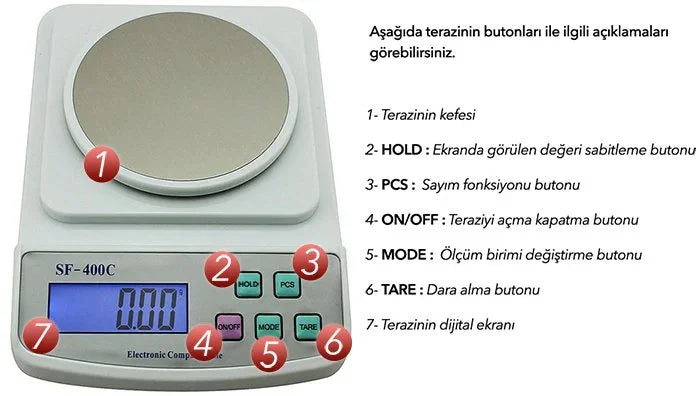 SF 400C Plus Dijital Terazi 600GR / 0.01GR (5286)