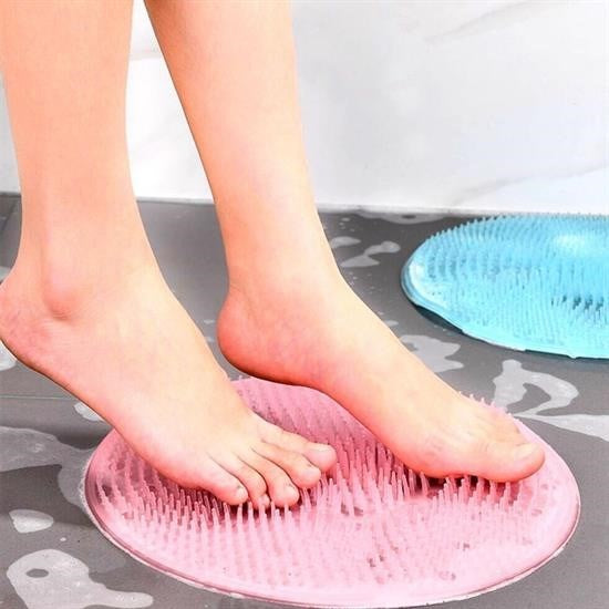 Silikon Fırçalı Banyo Masaj Matı ve Ayaklar için Topuk Masaj Paspası (5286)