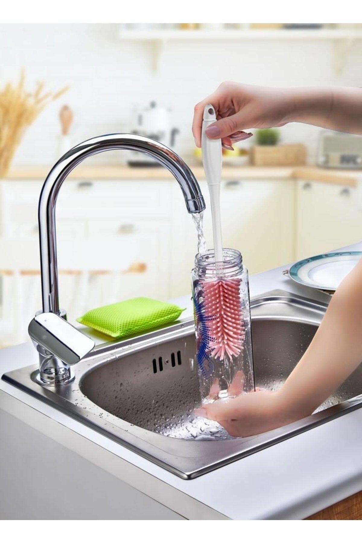 Silikon Şişe Biberon Konserve Kavanoz Matara Temizleme Fırçası Çok Amaçlı Temizleme Fırçası Bpa Free (5286)