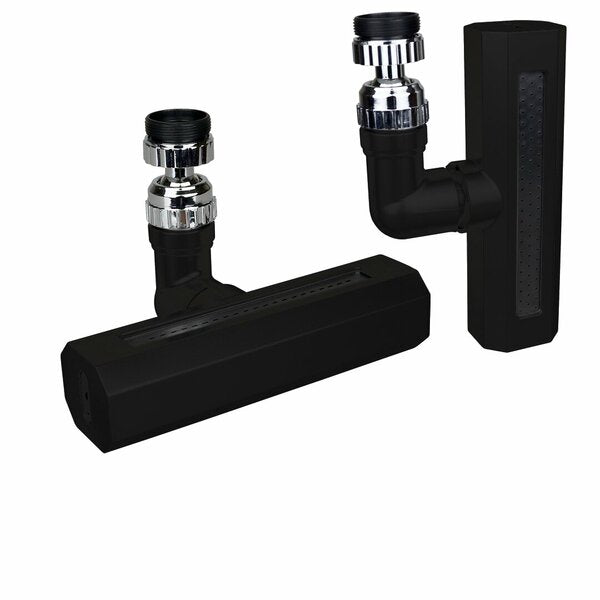 SİYAH  GENİŞ  360 DERECE DÖNEBİLENOYNAR BAŞLIK - 4 MOD  PERLATÖR ŞELALE MUSLUK UCU KTX-3288 (5286)