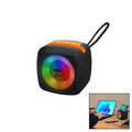 SİYAH KABLOSUZ HOPARLÖR - SPEAKER TAŞINABİLİR IŞIKLI USB ŞARJLI BT - TF CARD 10 MT MENZİL 1200mAH PİL - 5W (5286)