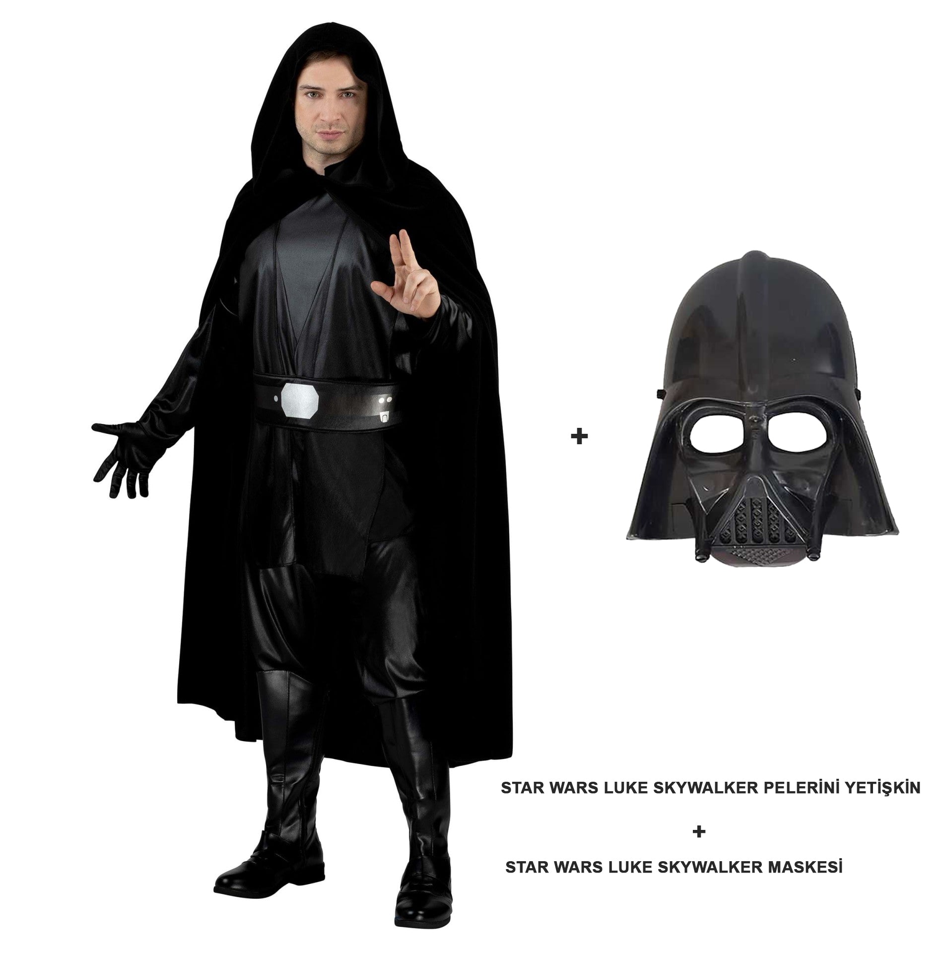 Star Wars Luke Skywalker Pelerini Yetişkin Ve Maskesi (5286)