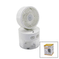 SU SPREYLİ KATLANIR BAŞLIK - 90 DERECE IŞIKLI USB MİNİ FAN ÇAP=11.2CM - Y:13.5-20.5CM 3 KADEME HIZ 350ML (5286)
