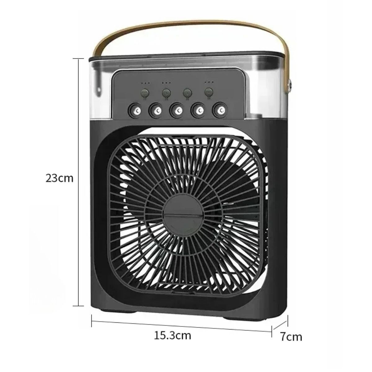 Taşınabilir 3 Farklı Mod Ayarlı 7 Farklı Led Işıklı Sulu Soğutmalı Taşınabilir Masaüstü USB Fan Vantilatör (5286)