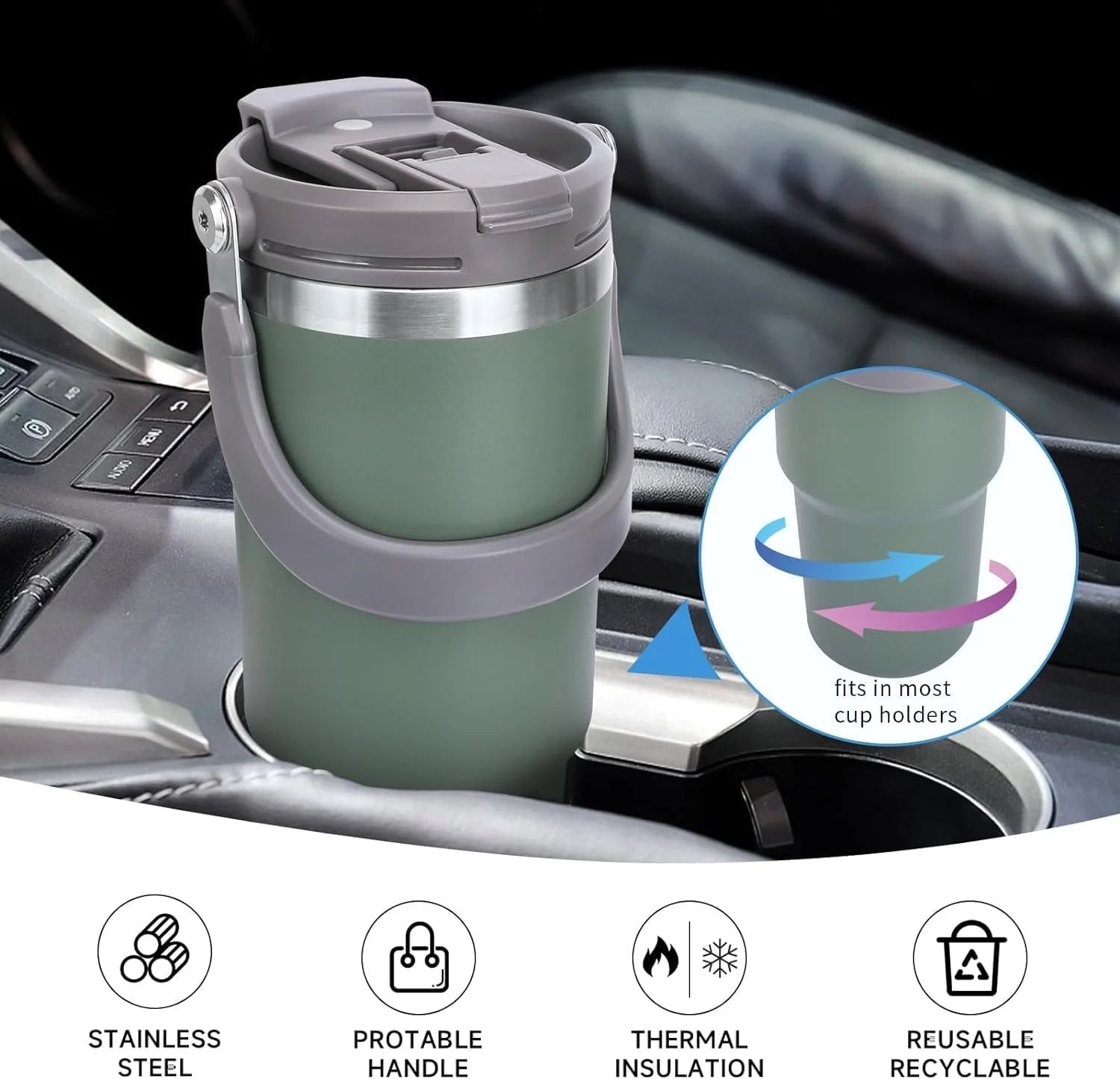 Termos 900 ML Pipetli Termos Bardak (5286)