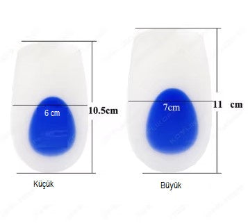 Topuk Silikonu Mavi Beyaz Küçük Boy Kadın (5286)