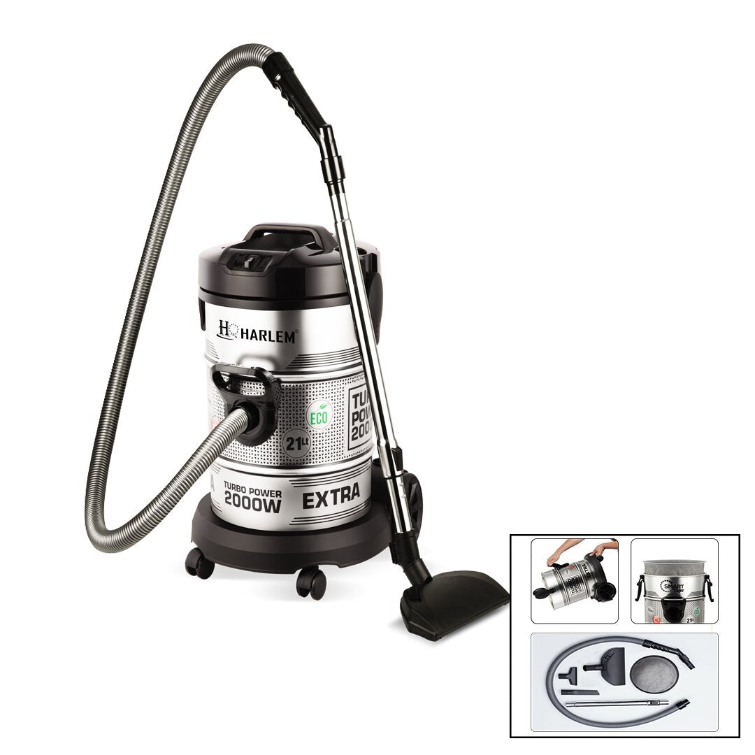 TORBASIZ - KURU VAKUMLU - METAL KASA ELEKTRİKLİ SÜPÜRGE 21LT - 2850W HSV-622DVC (5286)