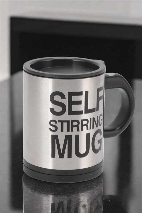 Yazılı Mug Kupa Karıştırıcı Özelliği Ve Paslanmaz Çelik
