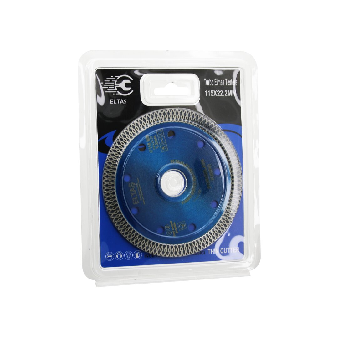 TURBO  ELMAS   MERMER  KESİCİ DİSK  115MMX22.2MM   İNCE HASSAS  TESTERE 1.2MM (5286)