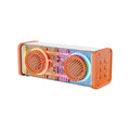 TURUNCU-BEYAZ KABLOSUZ HOPARLÖR - SPEAKER TAŞINABİLİR MP3 IŞIKLI USB ŞARJLI BT - AUX - TES 10 MT MENZİL 1200mAH PİL - 10W (5286)
