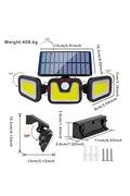 Üçlü Solar Led Projektör – Beyaz Işık – Sensörlü Dış Mekân Aydınlatma (5286)