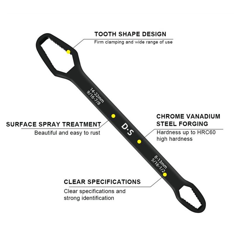 Universal Anahtarı Çift kafalı  Çok Fonksiyonlu 6-22mm (5286)
