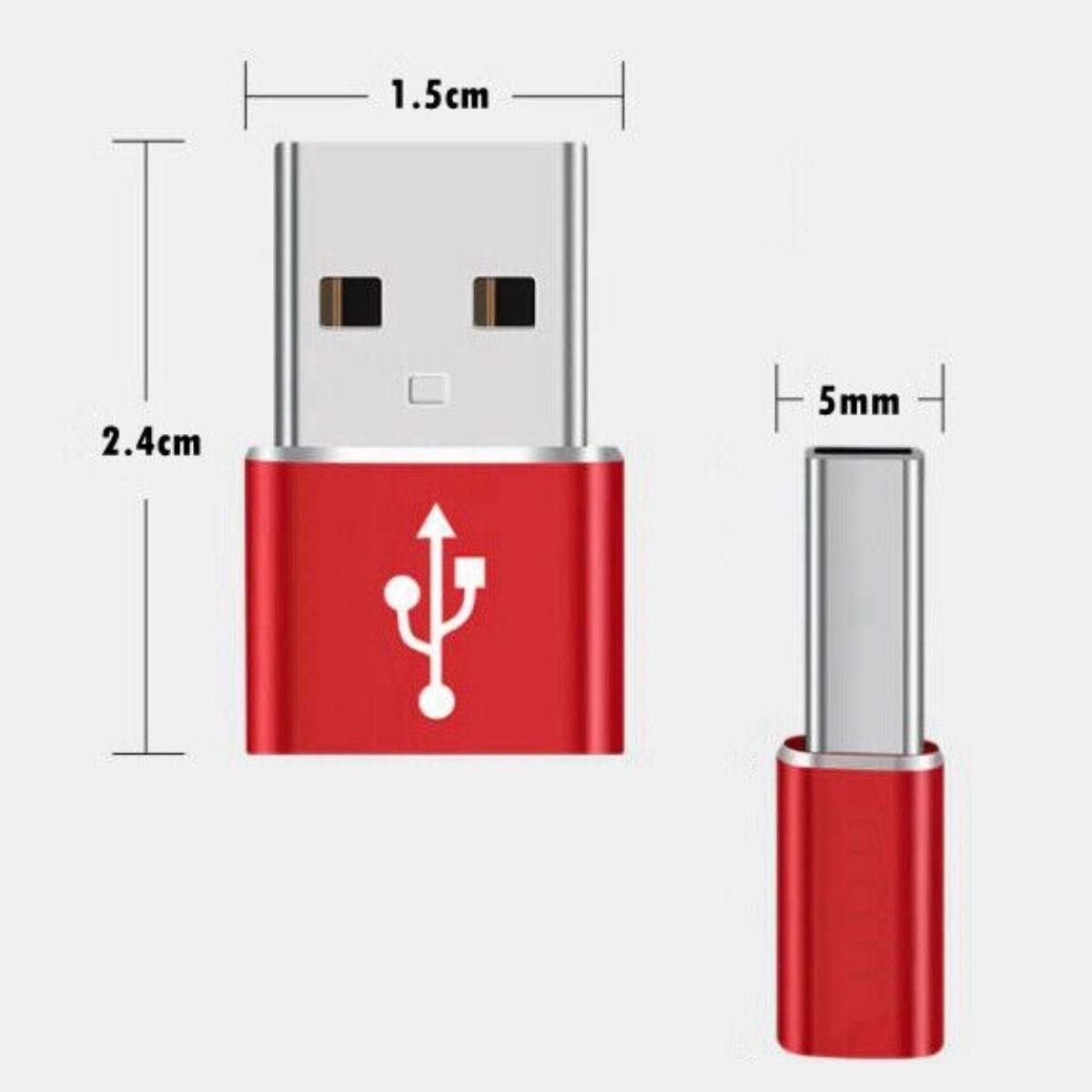 USB'den TYPE-C 'ye Dönüştürücü Adaptör Veri Aktarımı Sağlayıcı Şarj Data Çevirici (5286)