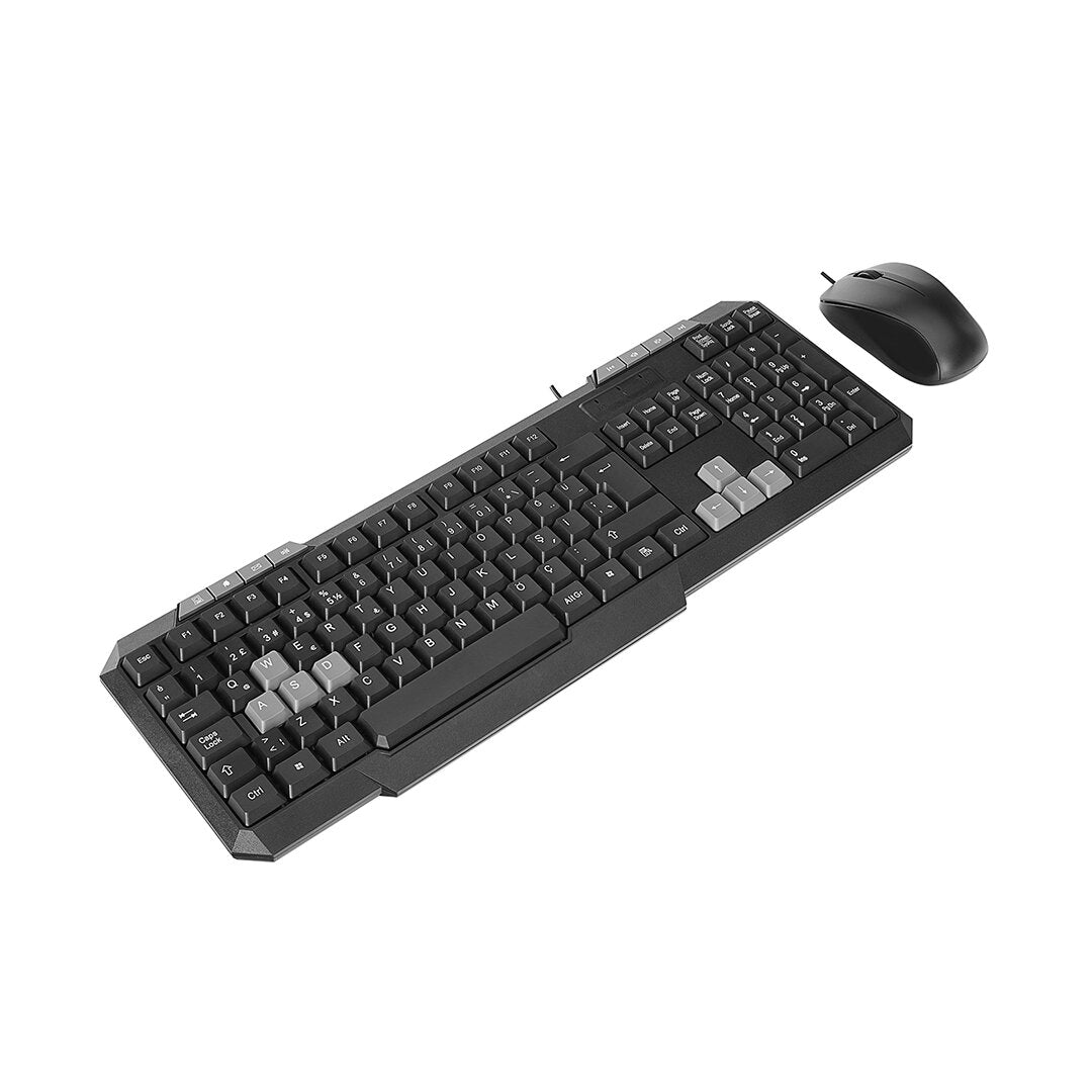 USB KABLOLU KLAVYE - MOUSE SET Q KLAVYE 1200DPI MOUSE KM-1435 (5286)