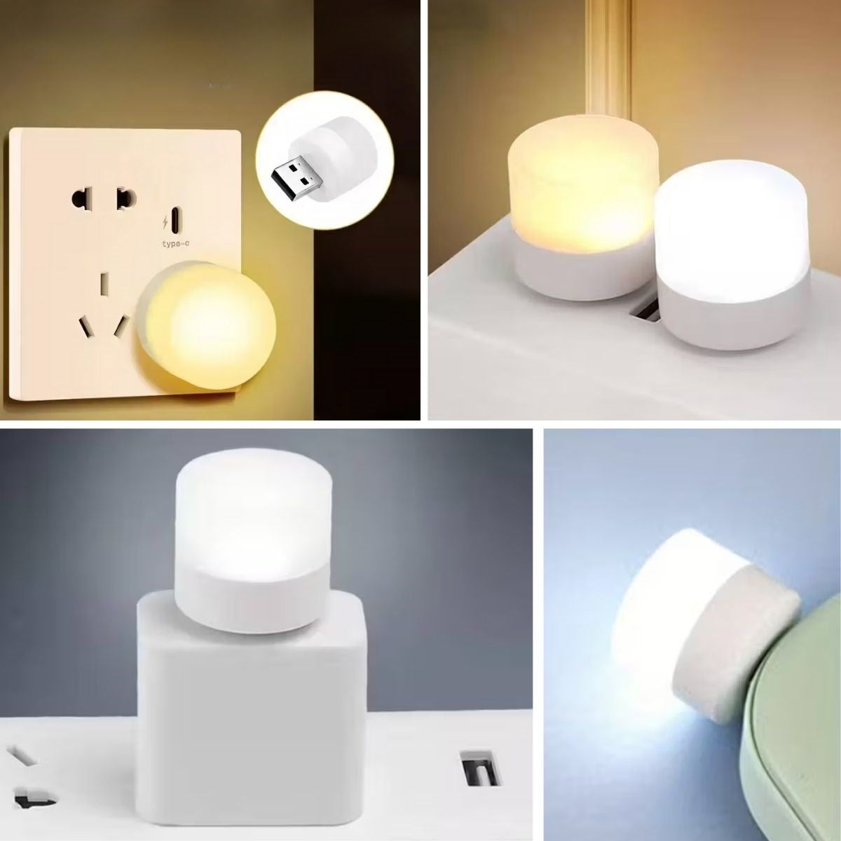 USB Mini Top LED 10’lu Aydınlatma Seti – Sıcak Renkli Gece Lambası, Enerji Tasarruflu Mikro LED Işıklar (5286)