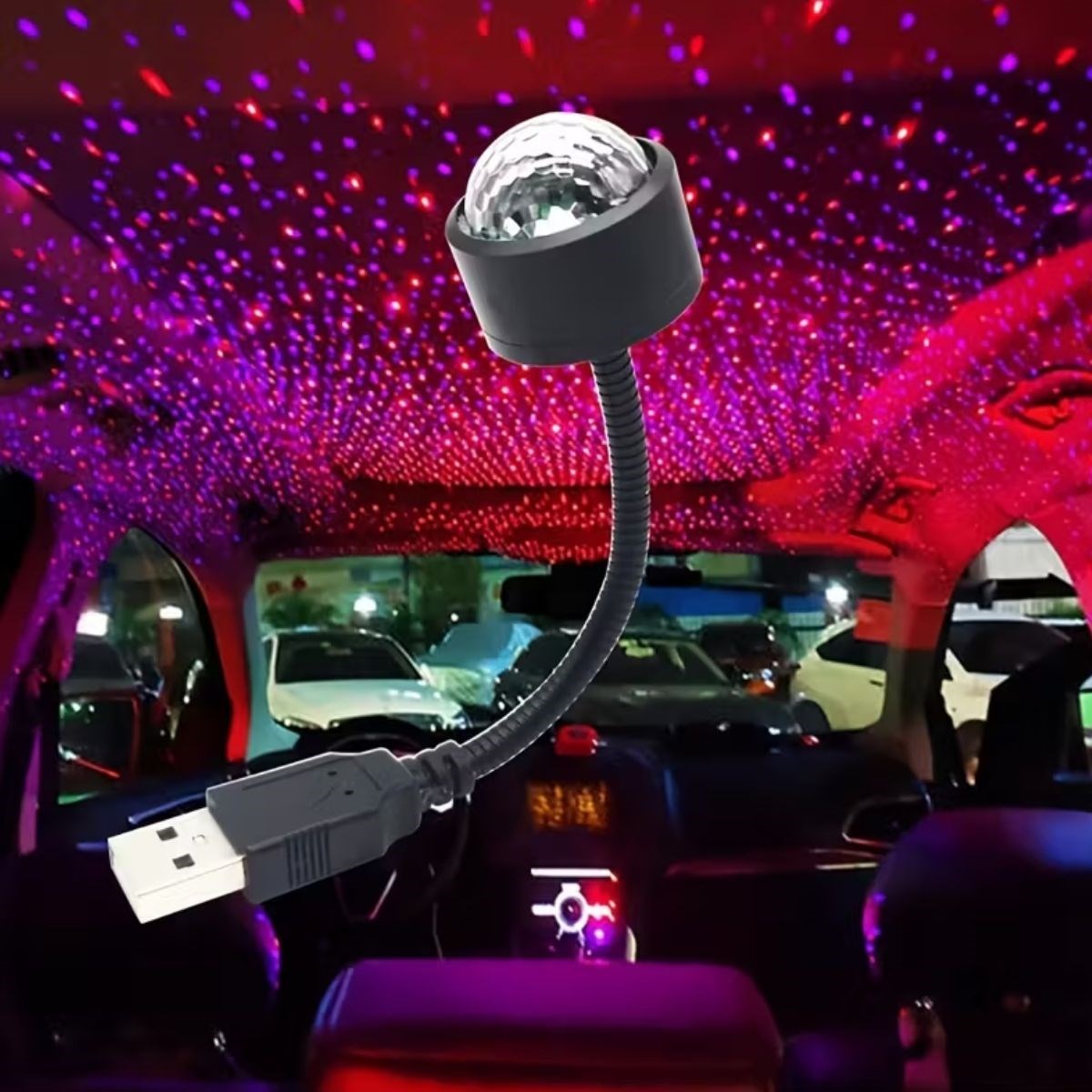 USB Sese Duyarlı 8 Farklı Mod Işıklı LED Atmosfer Işığı - Ambiyans Aydınlatması (5286)